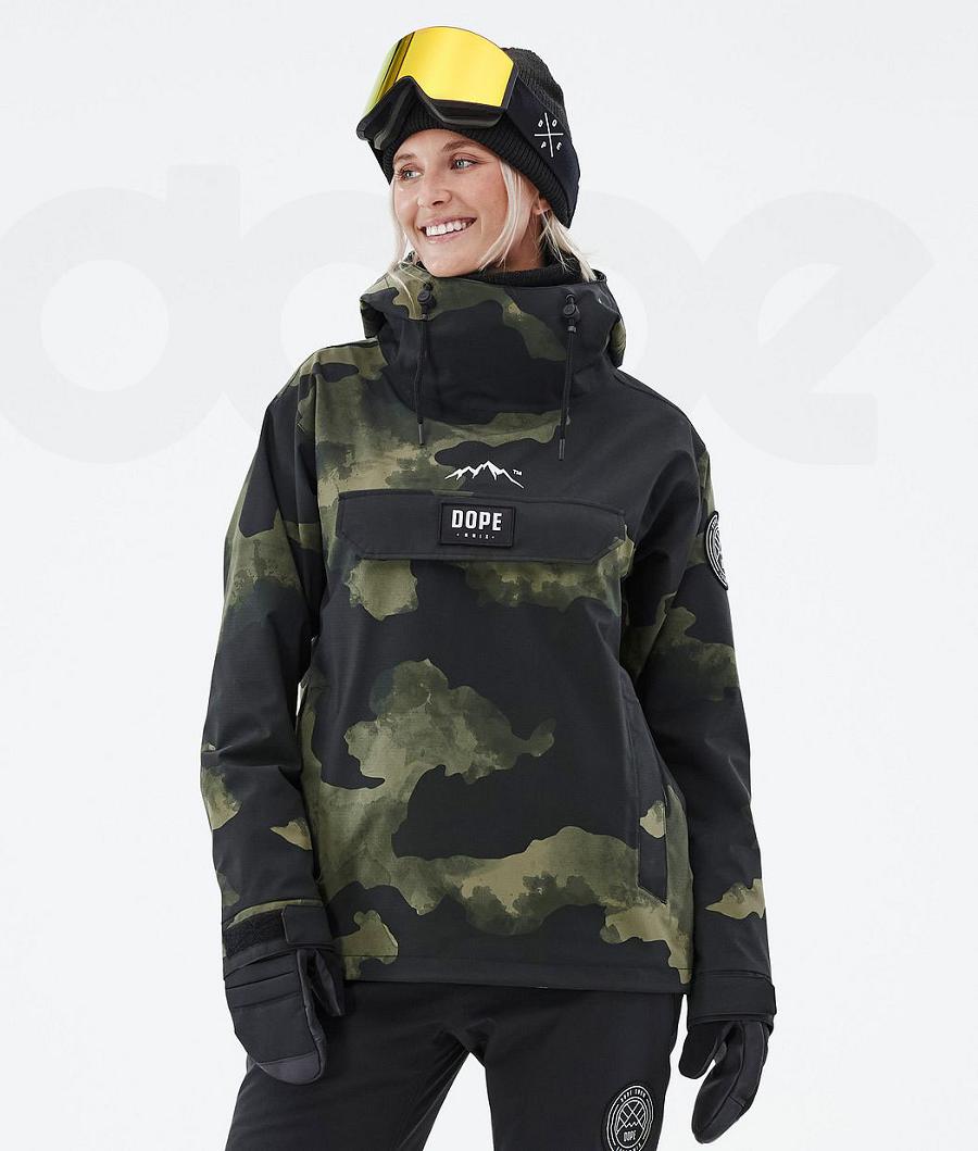 Dope Blizzard W Skijakker Dame Grøn Camo | DKUT3621