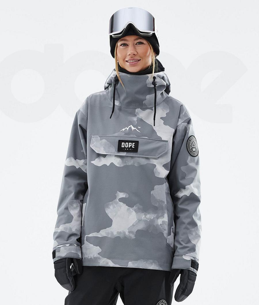 Dope Blizzard W Snowboardjakker Dame Grå Camo | DKZG3451