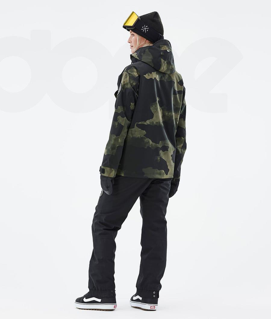 Dope Blizzard W Snowboardjakker Dame Grøn Camo | DKLH3452