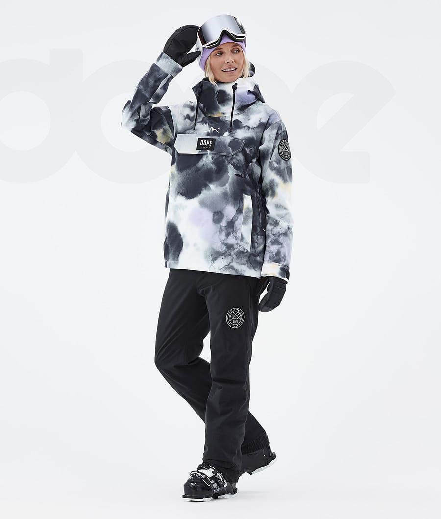 Dope Blizzard W Tiedye Skijakker Dame Sort Lilla | DKYU3647