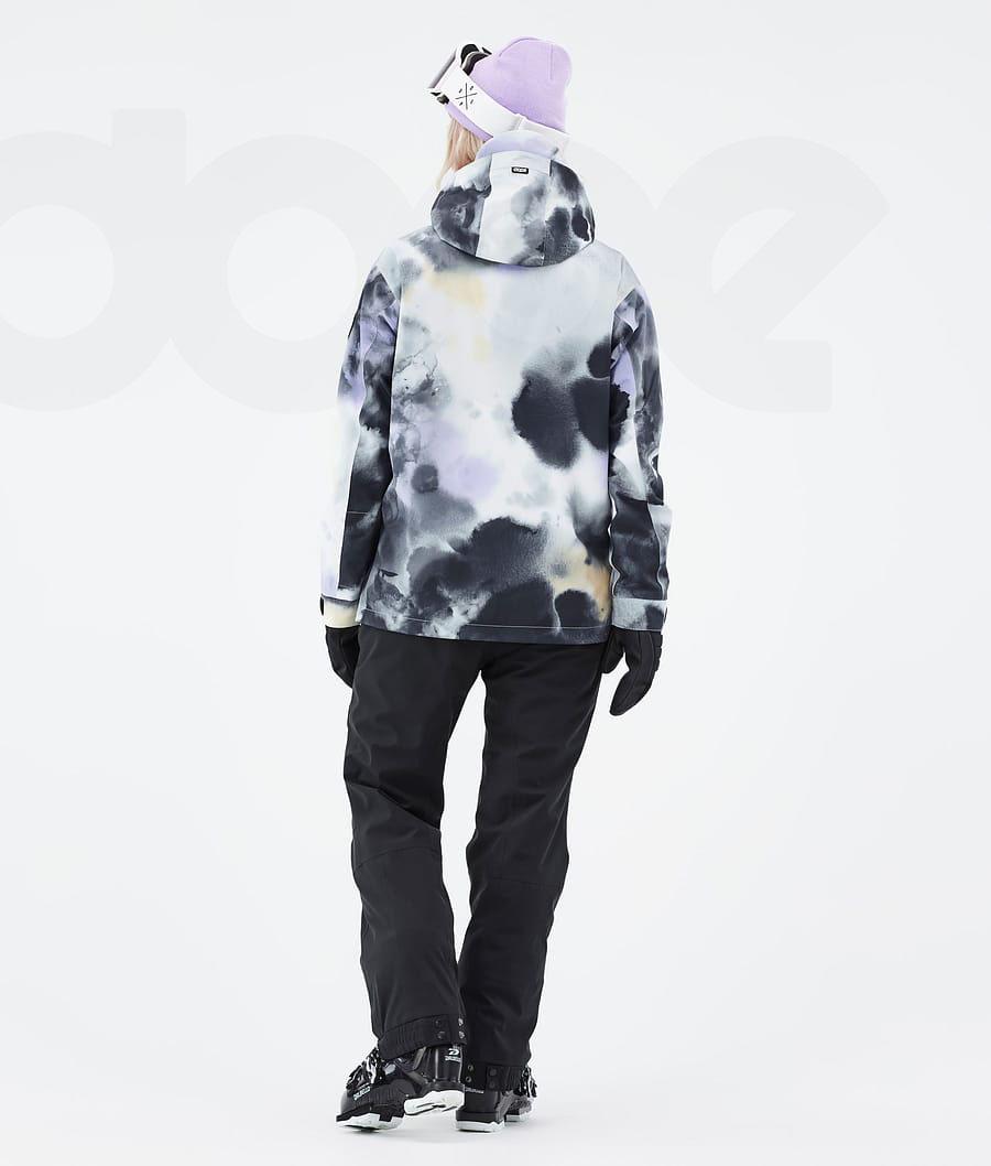 Dope Blizzard W Tiedye Skijakker Dame Sort Lilla | DKYU3647