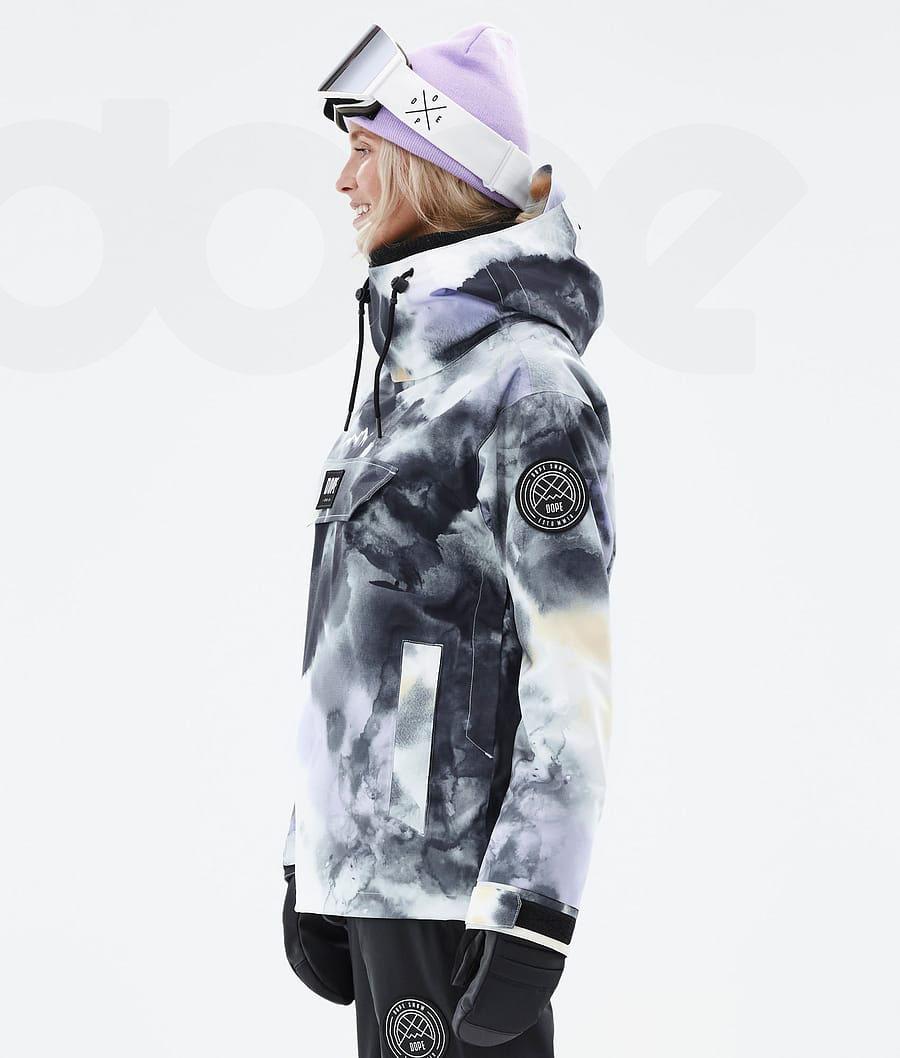 Dope Blizzard W Tiedye Skijakker Dame Sort Lilla | DKYU3647