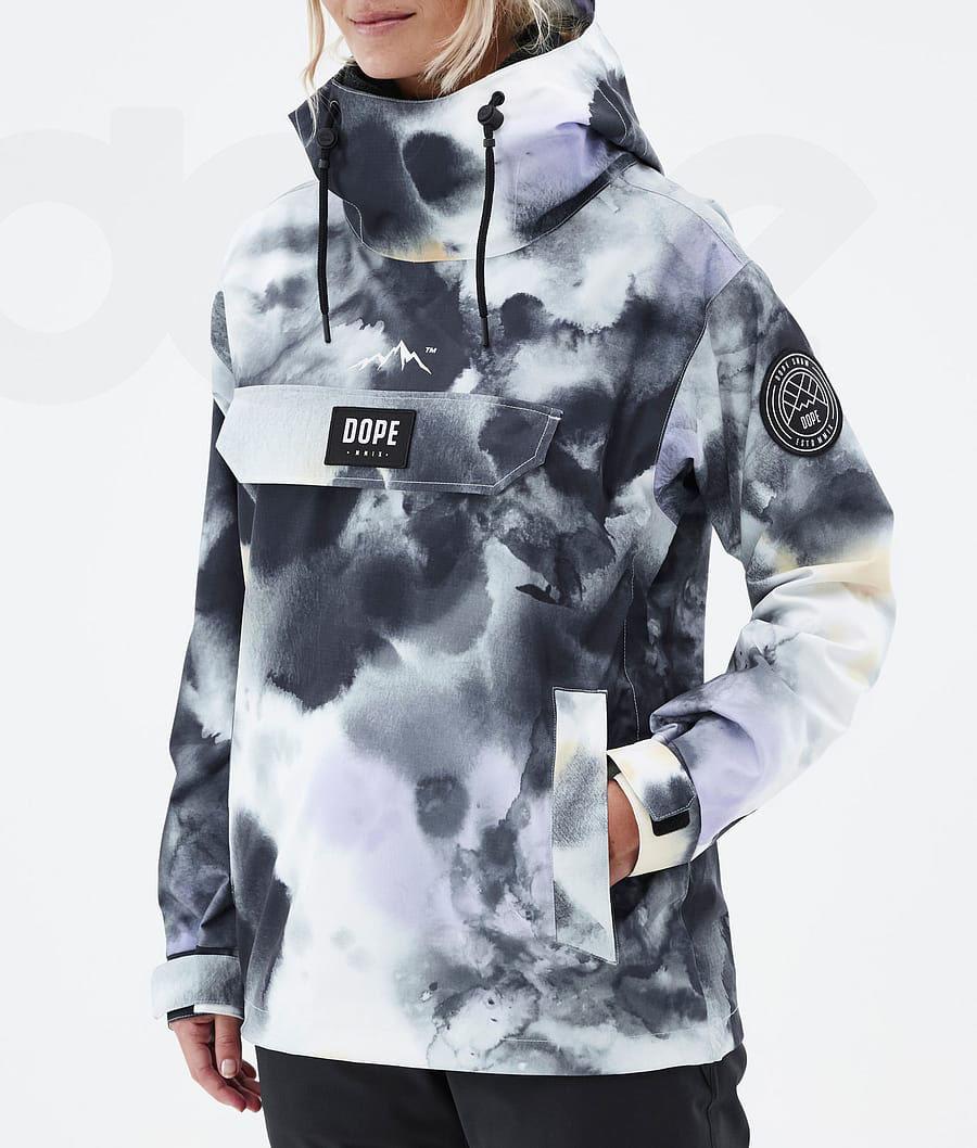 Dope Blizzard W Tiedye Skijakker Dame Sort Lilla | DKYU3647