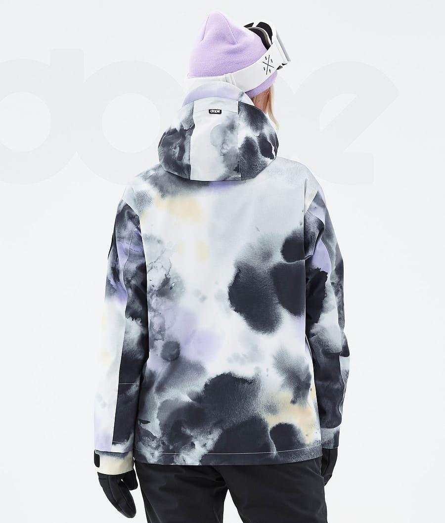 Dope Blizzard W Tiedye Skijakker Dame Sort Lilla | DKYU3647