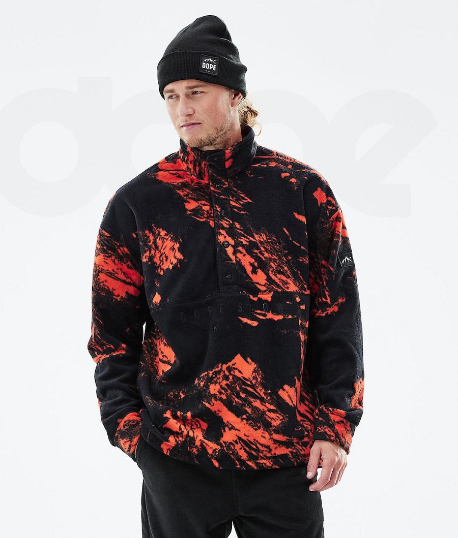 Dope Comfy 2021 Paint Fleece Herre Orange | DKTV3033