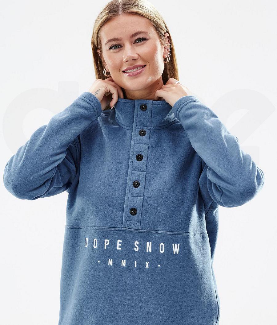 Dope Comfy W Fleece Dame Blå Grå | DKUT3854