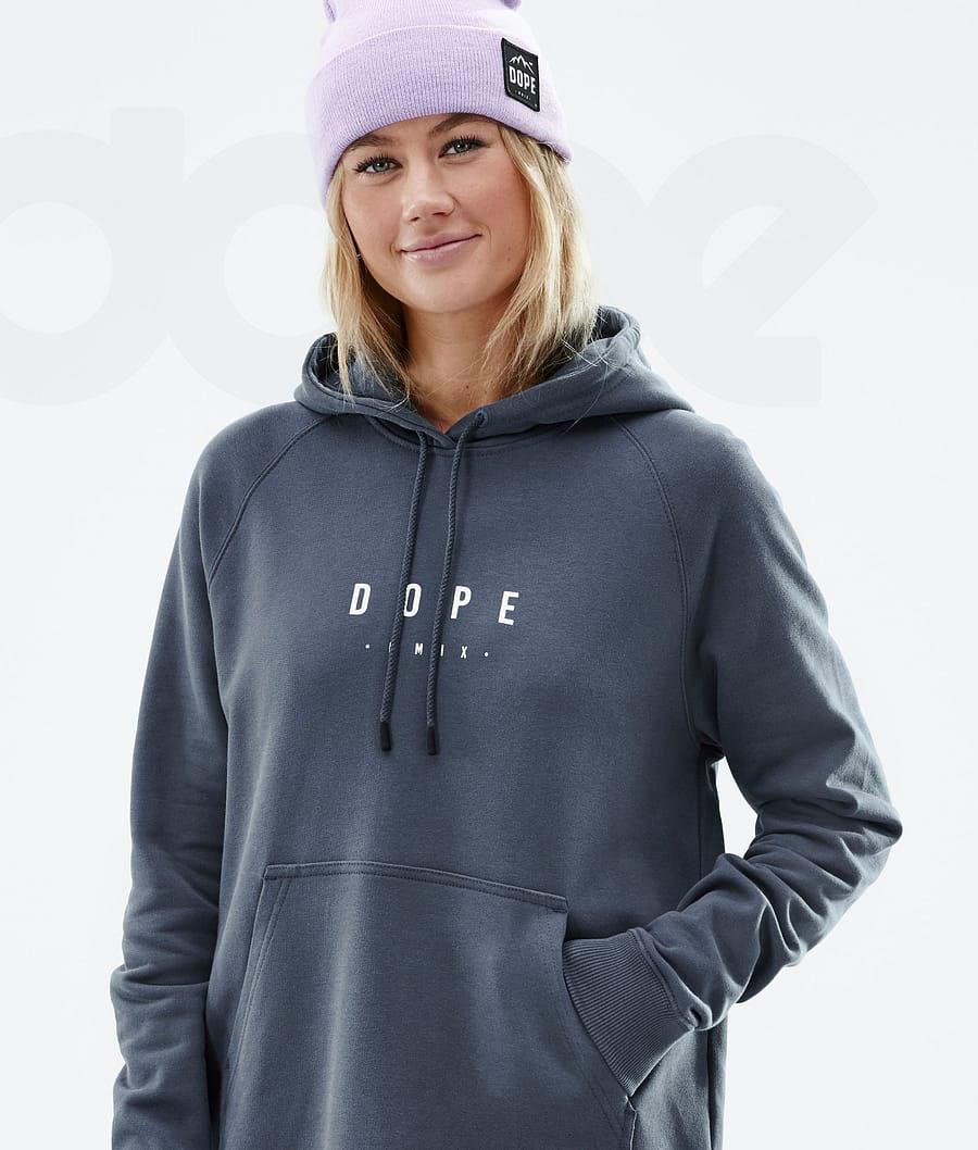 Dope Common W Peak Hættetrøje Dame Blå | DKEX3833