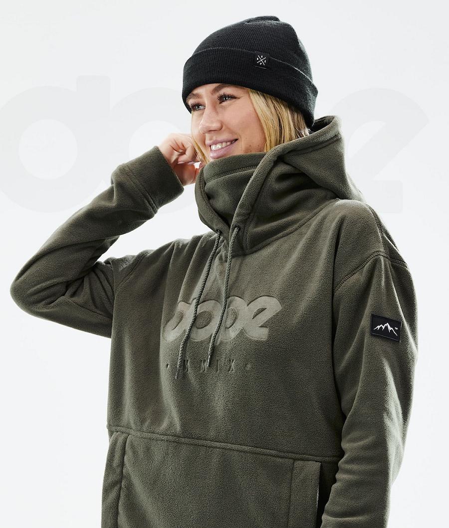 Dope Cozy II W 2021 Fleece Dame Olivengrøn Grøn | DKGL3873