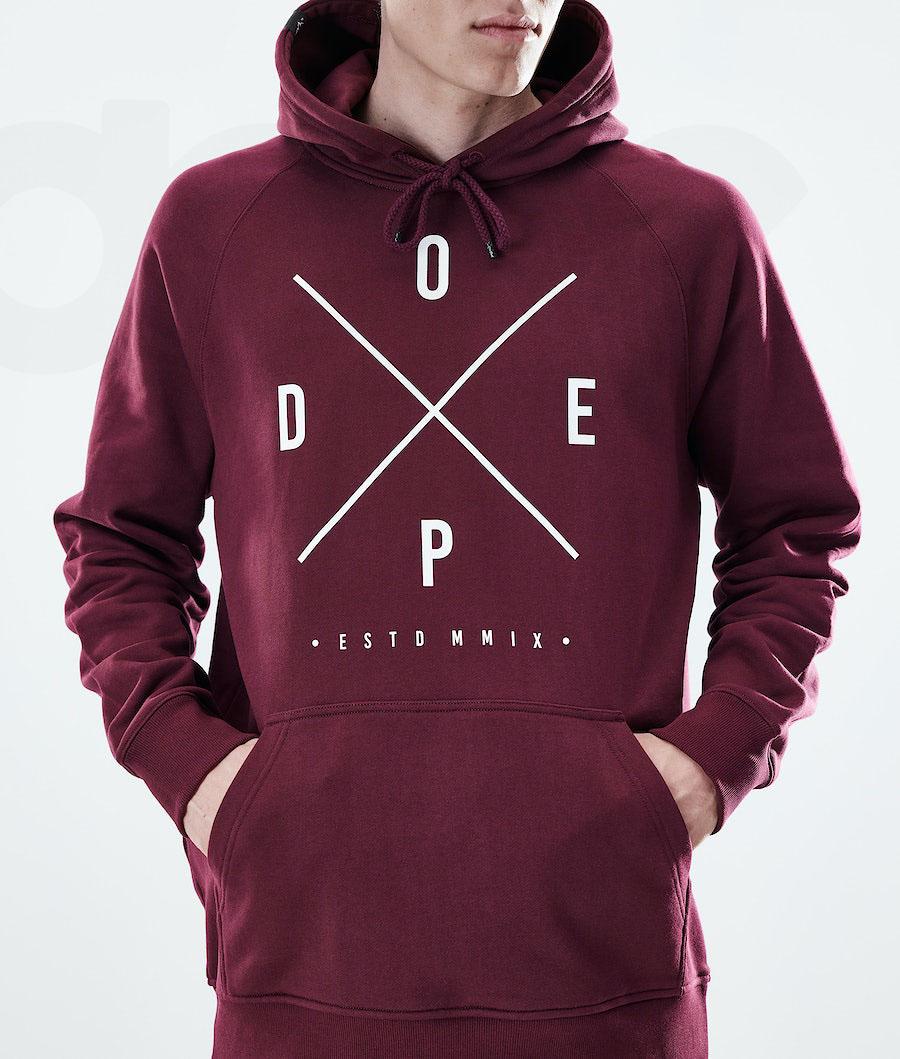 Dope Daily 2X-UP Hættetrøje Herre Bordeaux | DKMA3012