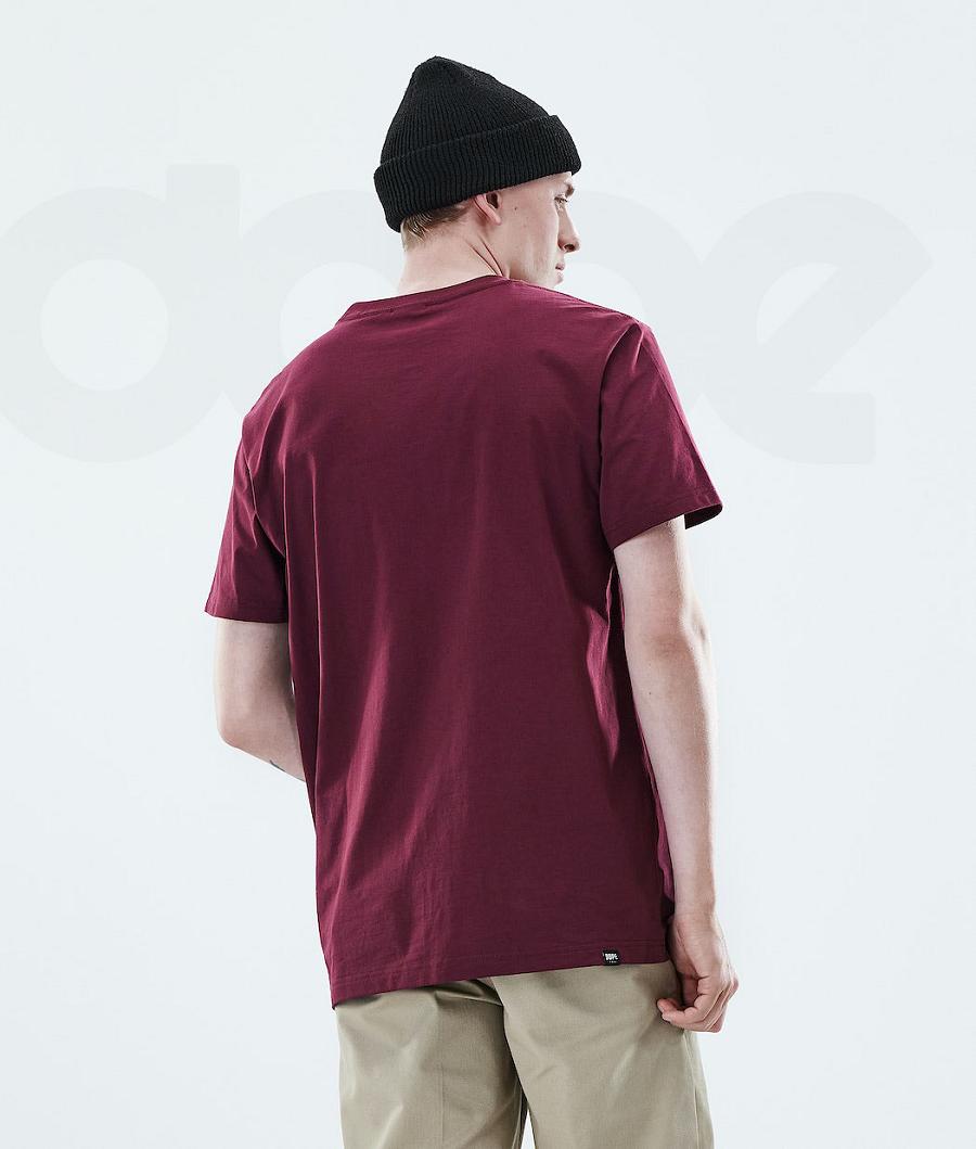 Dope Daily 2X-UP T Shirts Herre Bordeaux | DKGL2979