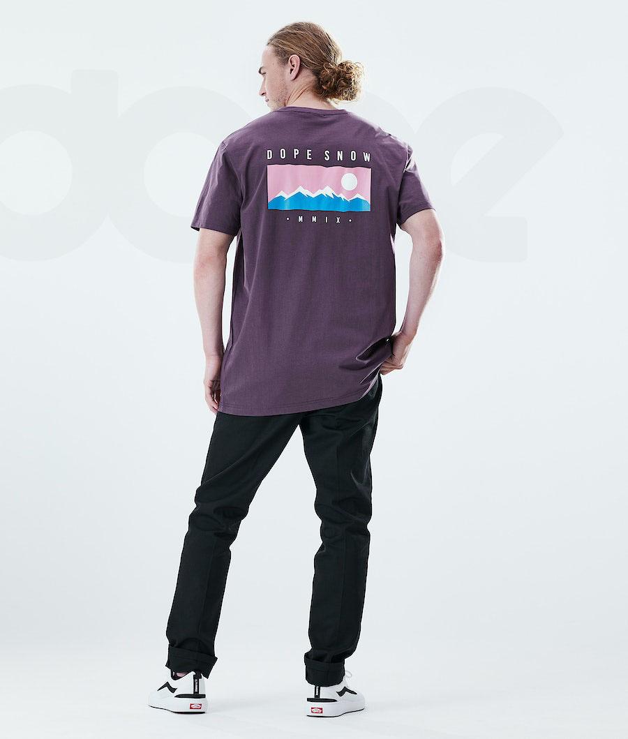 Dope Daily Range T Shirts Herre Lilla | DKAP2983