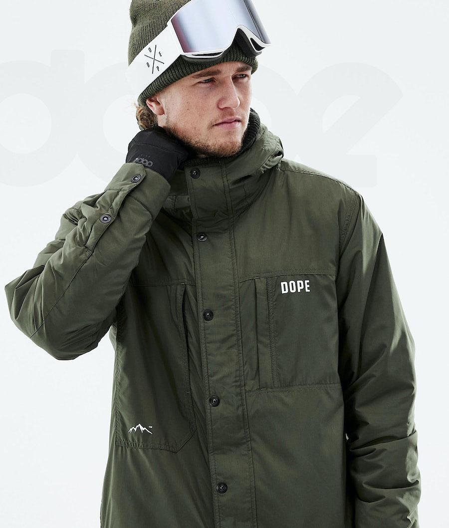 Dope Insulated Snowboardjakker Herre Olivengrøn Grøn | DKRW2795