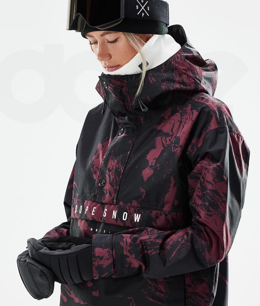 Dope Legacy W 2021 Paint Snowboardjakker Dame Bordeaux | DKMA3497