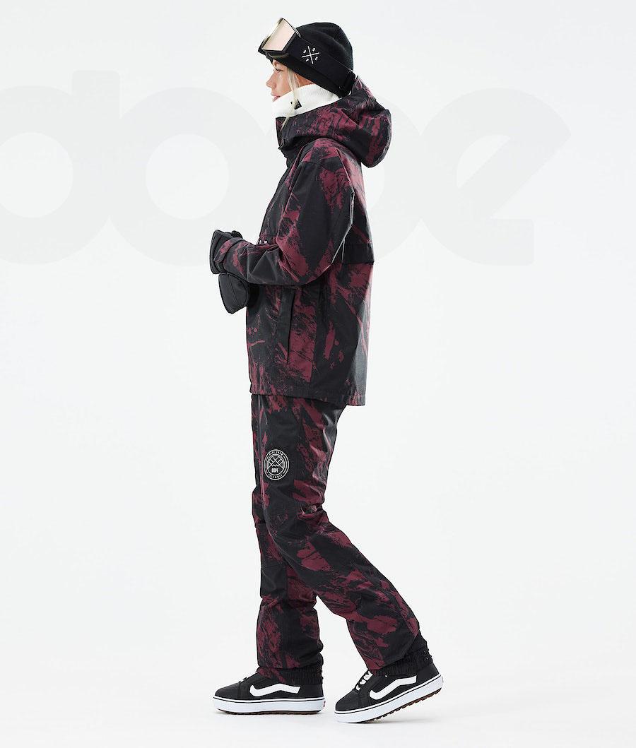 Dope Legacy W 2021 Paint Snowboardjakker Dame Bordeaux | DKMA3497