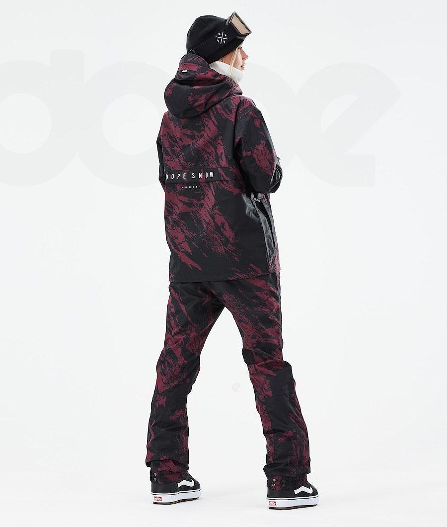 Dope Legacy W 2021 Paint Snowboardjakker Dame Bordeaux | DKMA3497