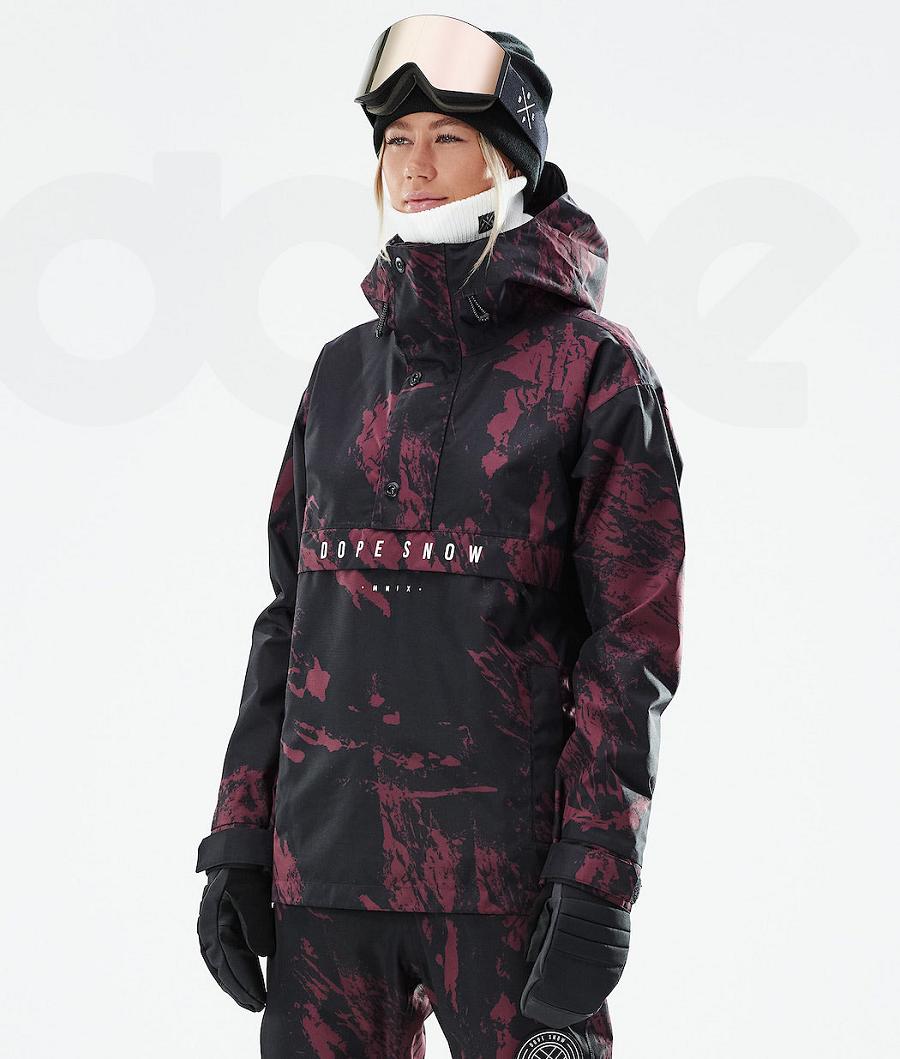 Dope Legacy W 2021 Paint Snowboardjakker Dame Bordeaux | DKMA3497