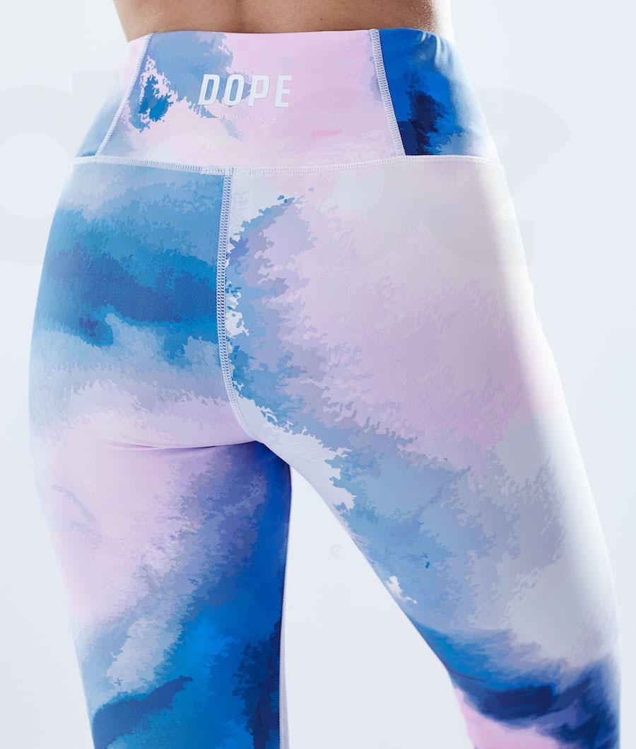 Dope Lofty Leggings Dame Blå Flerfarvede | DKPQ3792