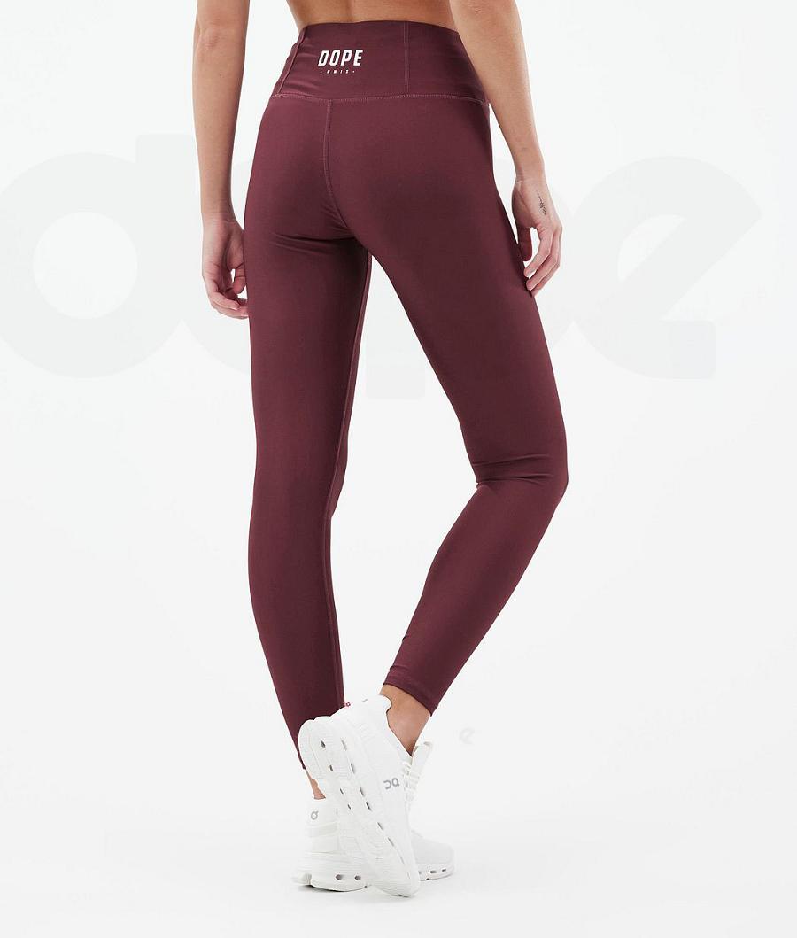 Dope Lofty Leggings Dame Bordeaux | DKNB3785