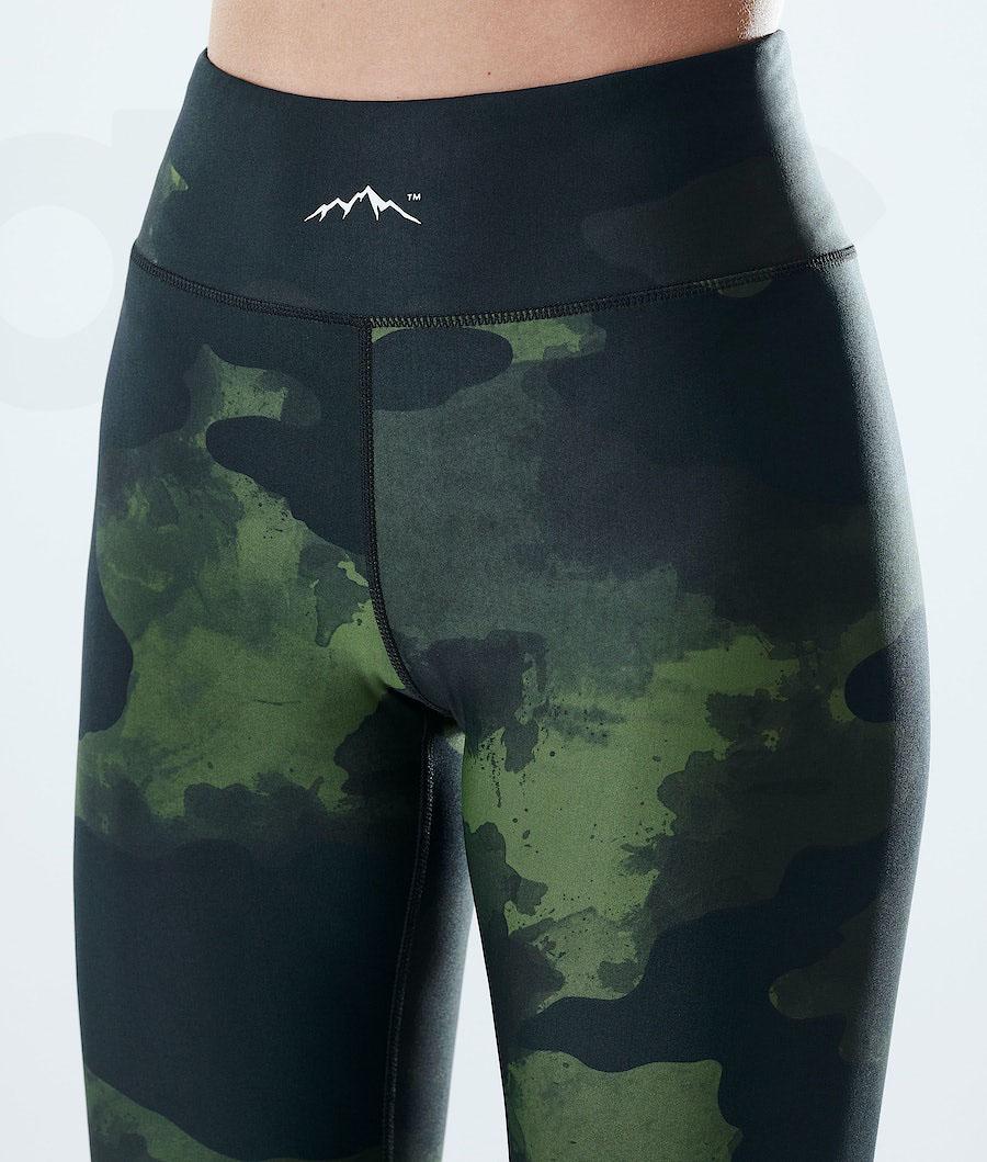 Dope Lofty Leggings Dame Grøn Camo | DKHK3793