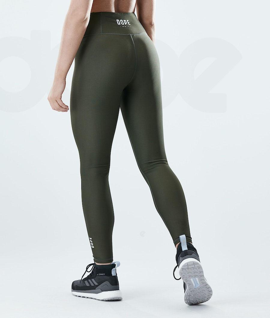 Dope Lofty Leggings Dame Olivengrøn Grøn | DKAP3791