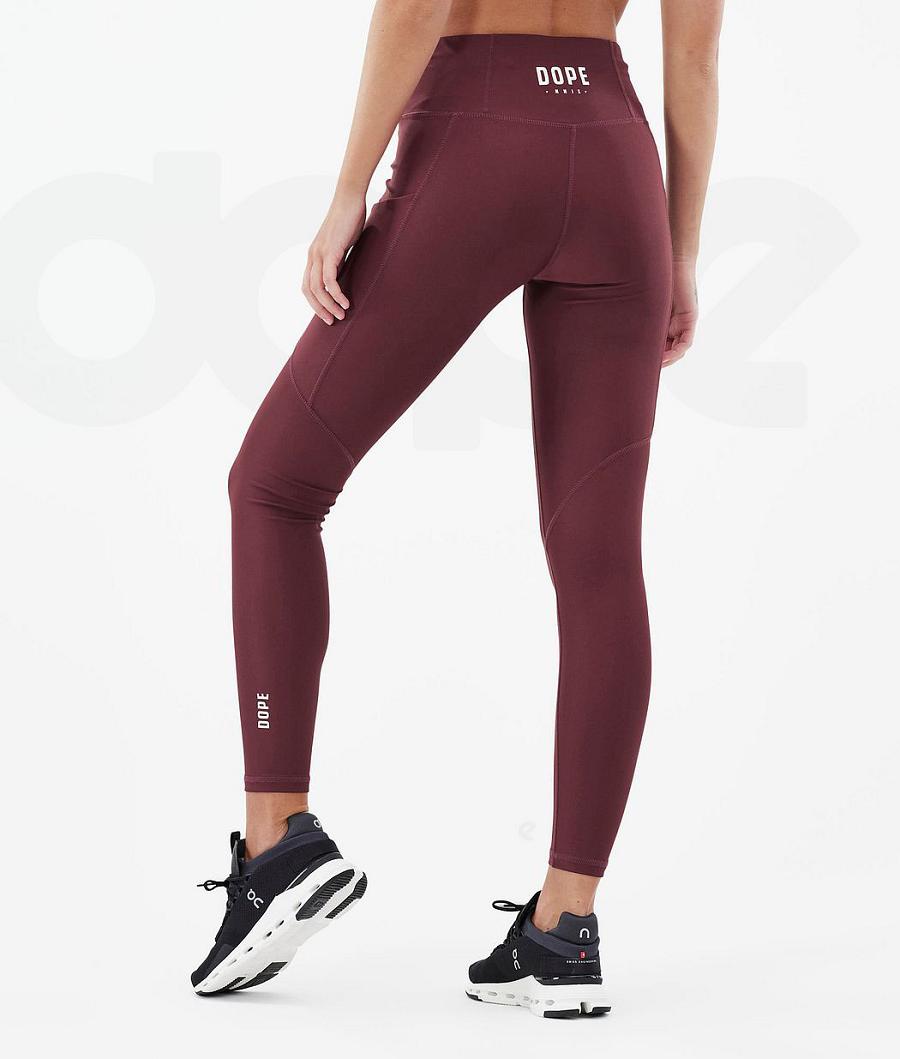 Dope Lofty Tech Burgundy Leggings Dame Bordeaux | DKEX3806