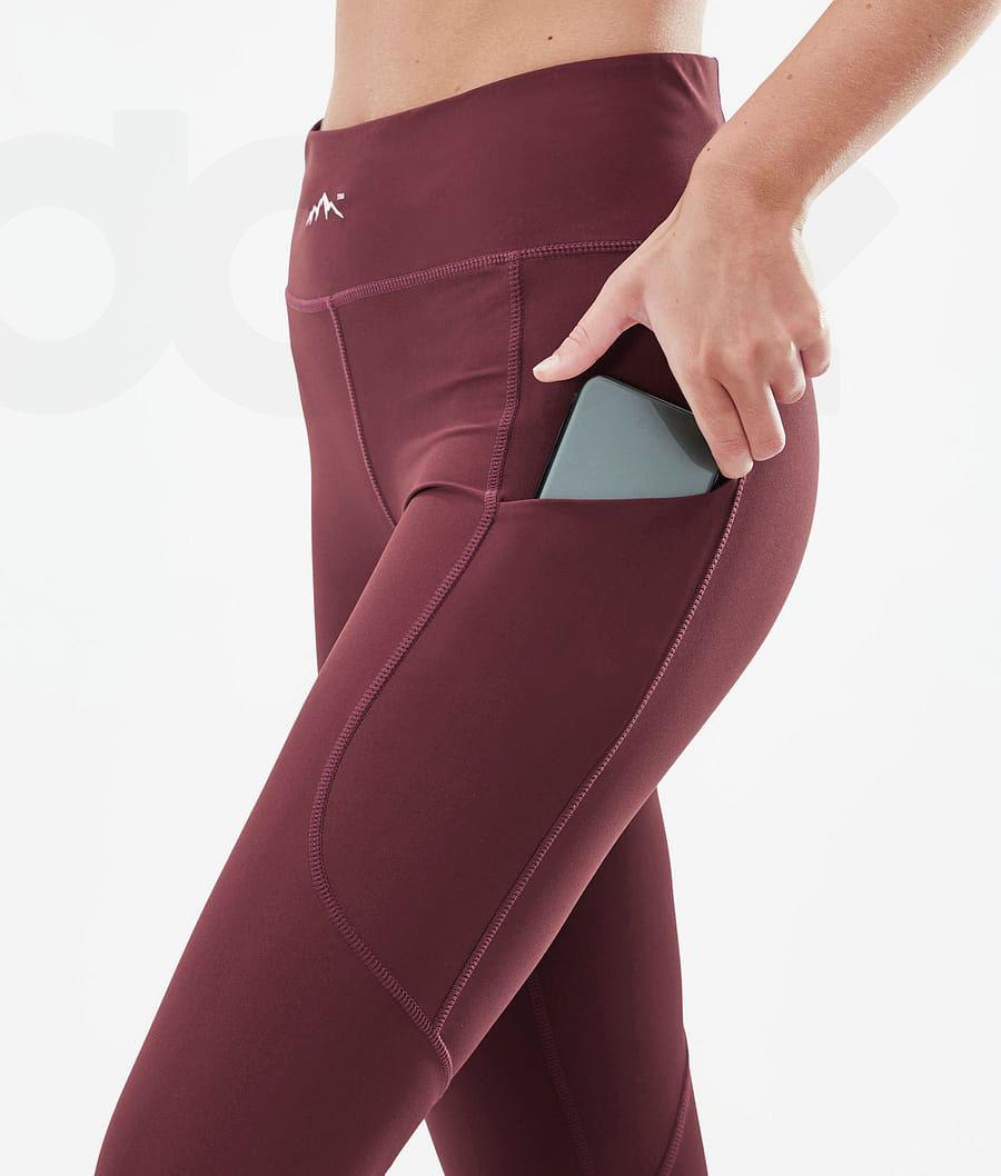 Dope Lofty Tech Burgundy Leggings Dame Bordeaux | DKEX3806