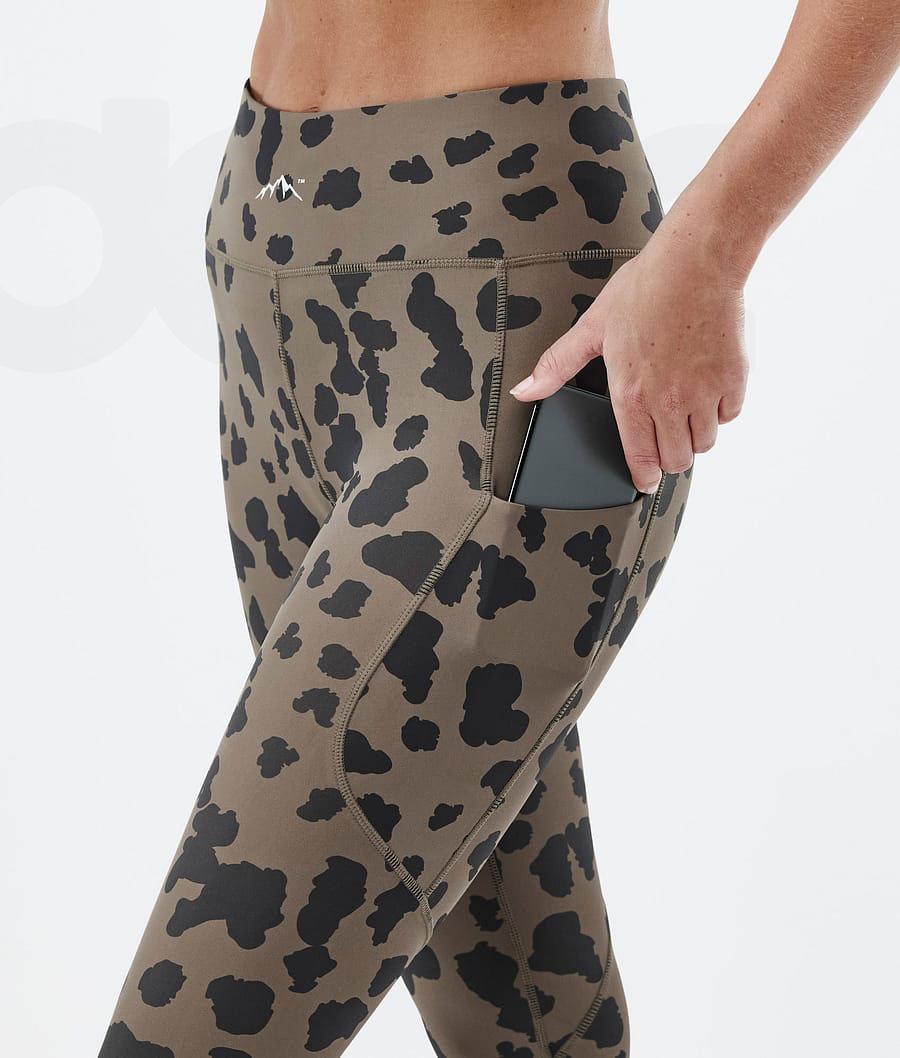 Dope Lofty Tech Dots Leggings Dame Brune | DKMA3809