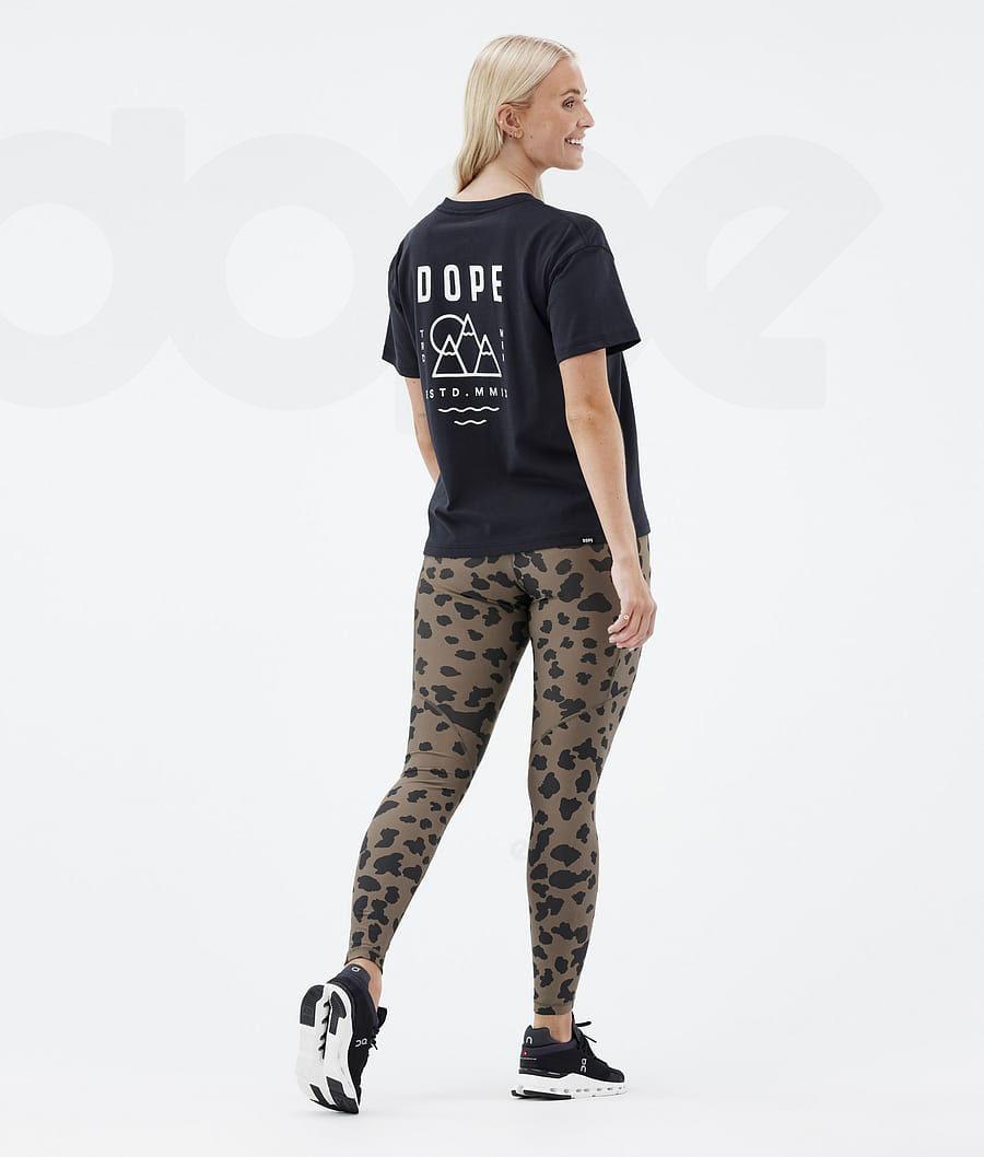 Dope Lofty Tech Dots Leggings Dame Brune | DKMA3809