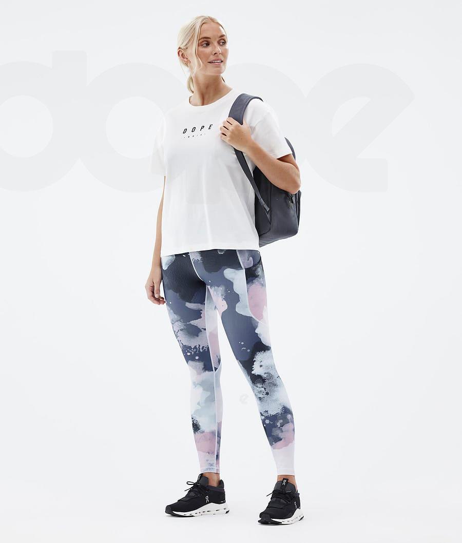 Dope Lofty Tech Leggings Dame Blå Flerfarvede | DKOR3800