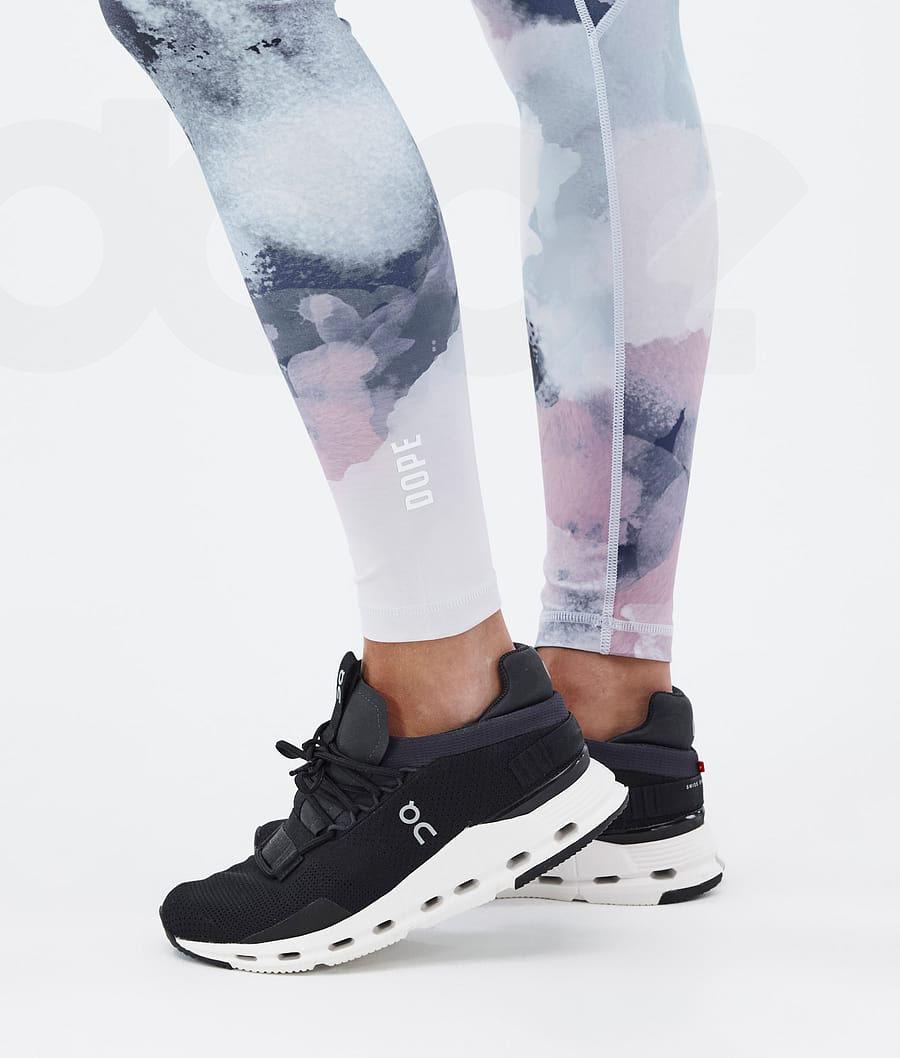 Dope Lofty Tech Leggings Dame Blå Flerfarvede | DKOR3800