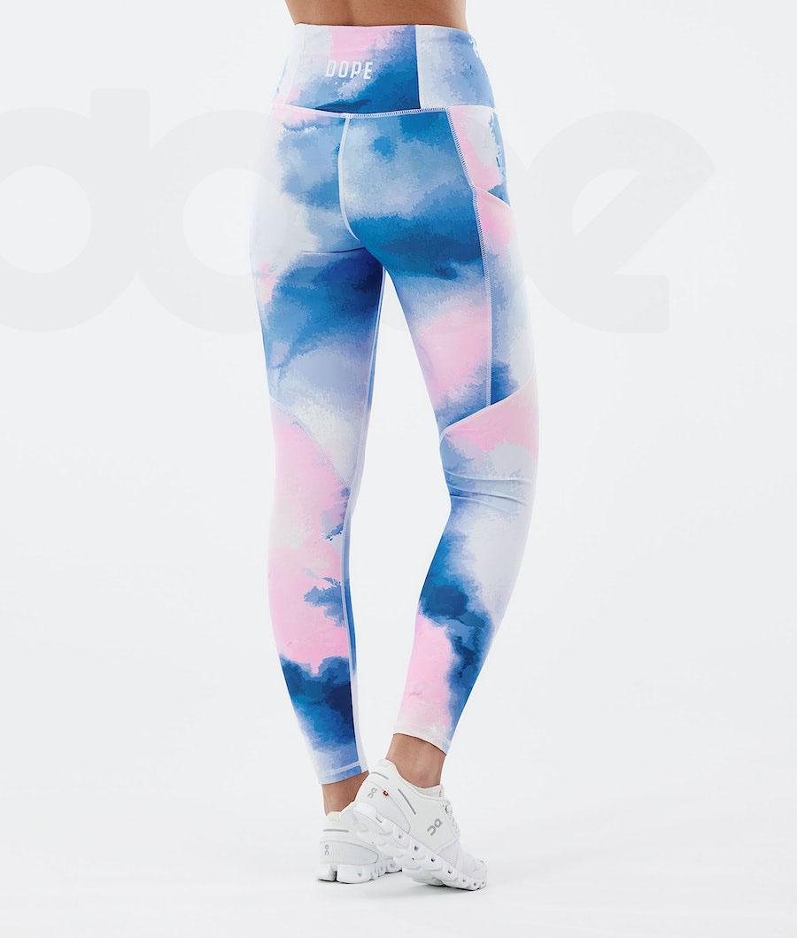 Dope Lofty Tech Leggings Dame Hvide Flerfarvede | DKAP3798