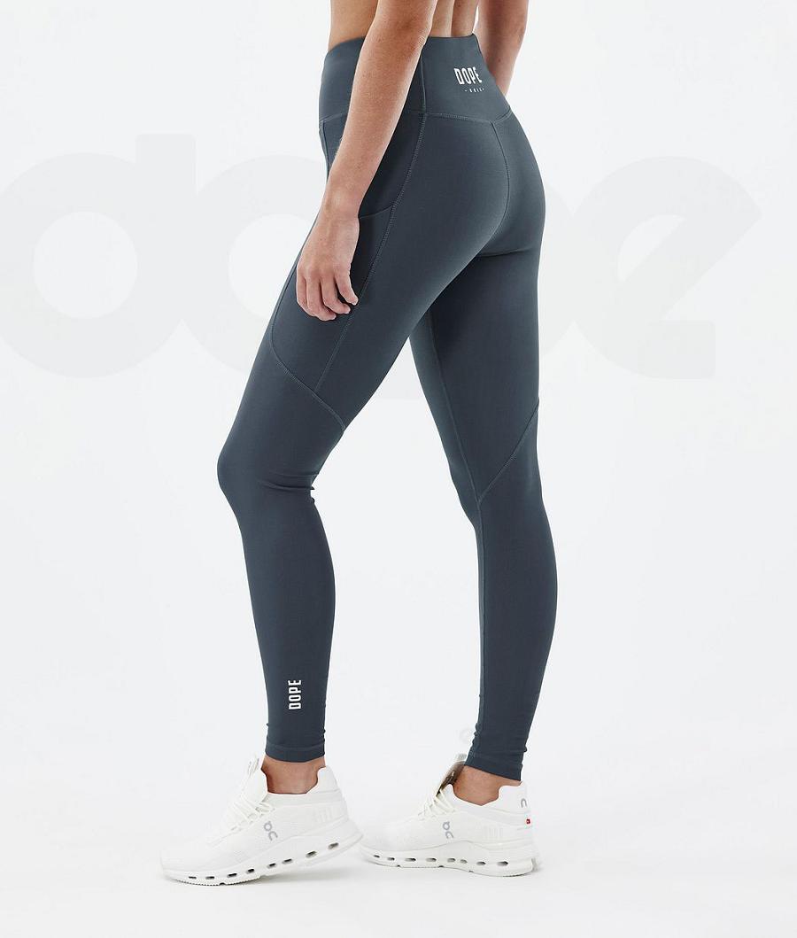 Dope Lofty Tech Leggings Dame Mørkeblå | DKDN3796