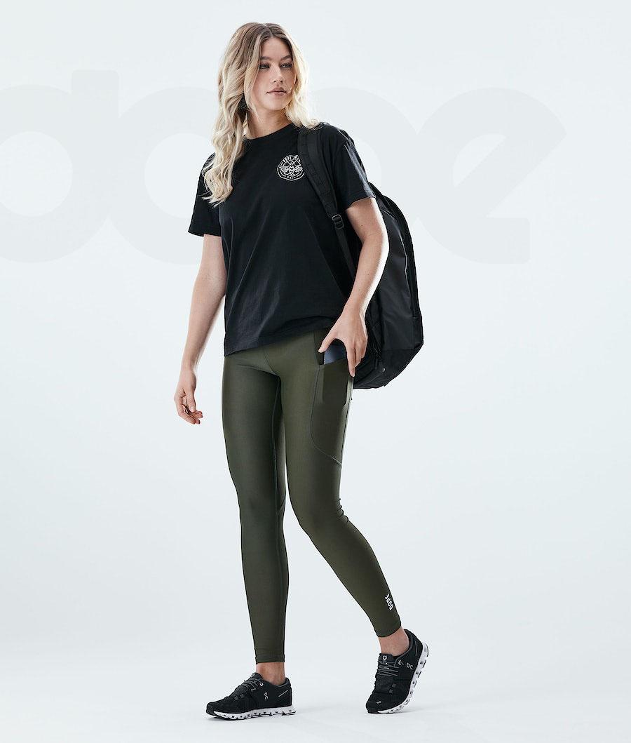 Dope Lofty Tech Leggings Dame Olivengrøn Grøn | DKSO3797