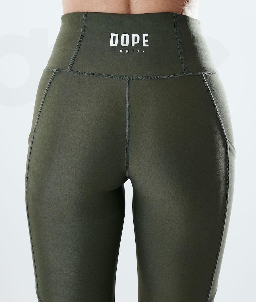 Dope Lofty Tech Leggings Dame Olivengrøn Grøn | DKSO3797