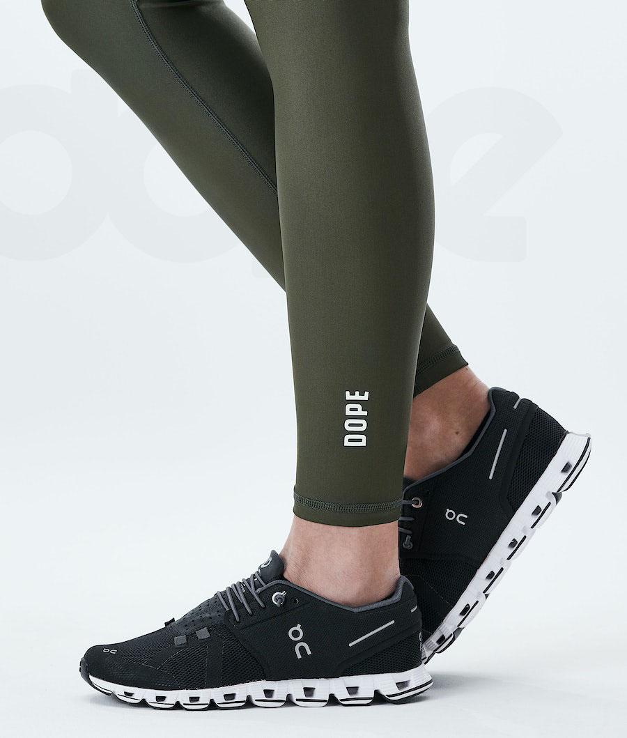 Dope Lofty Tech Leggings Dame Olivengrøn Grøn | DKSO3797