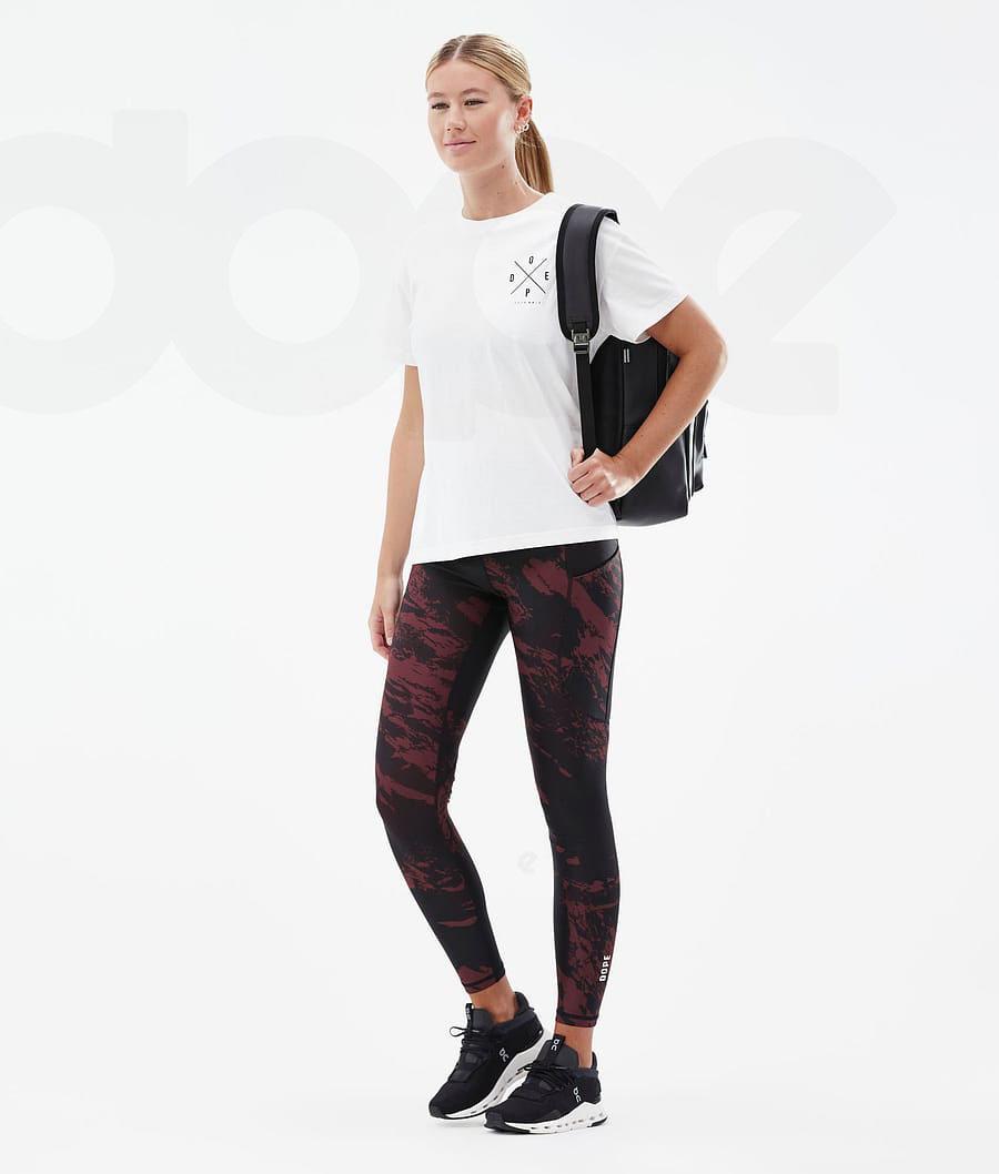 Dope Lofty Tech Paint Leggings Dame Bordeaux | DKNB3810