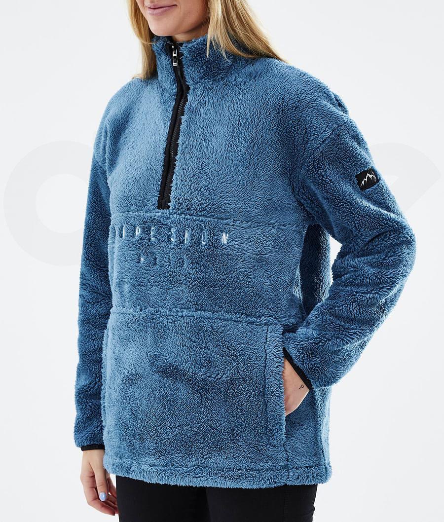 Dope Pile W Fleece Dame Blå Grå | DKAP3877