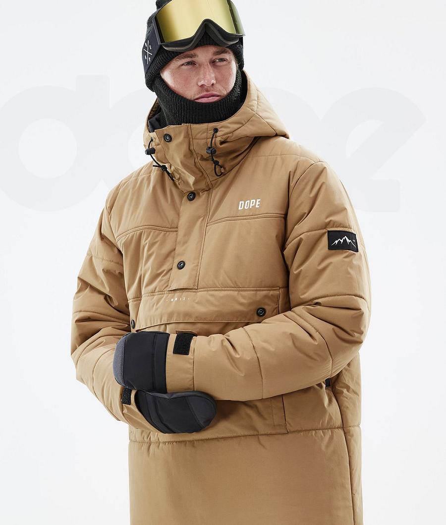 Dope Puffer Skijakker Herre Guld | DKQZ2940