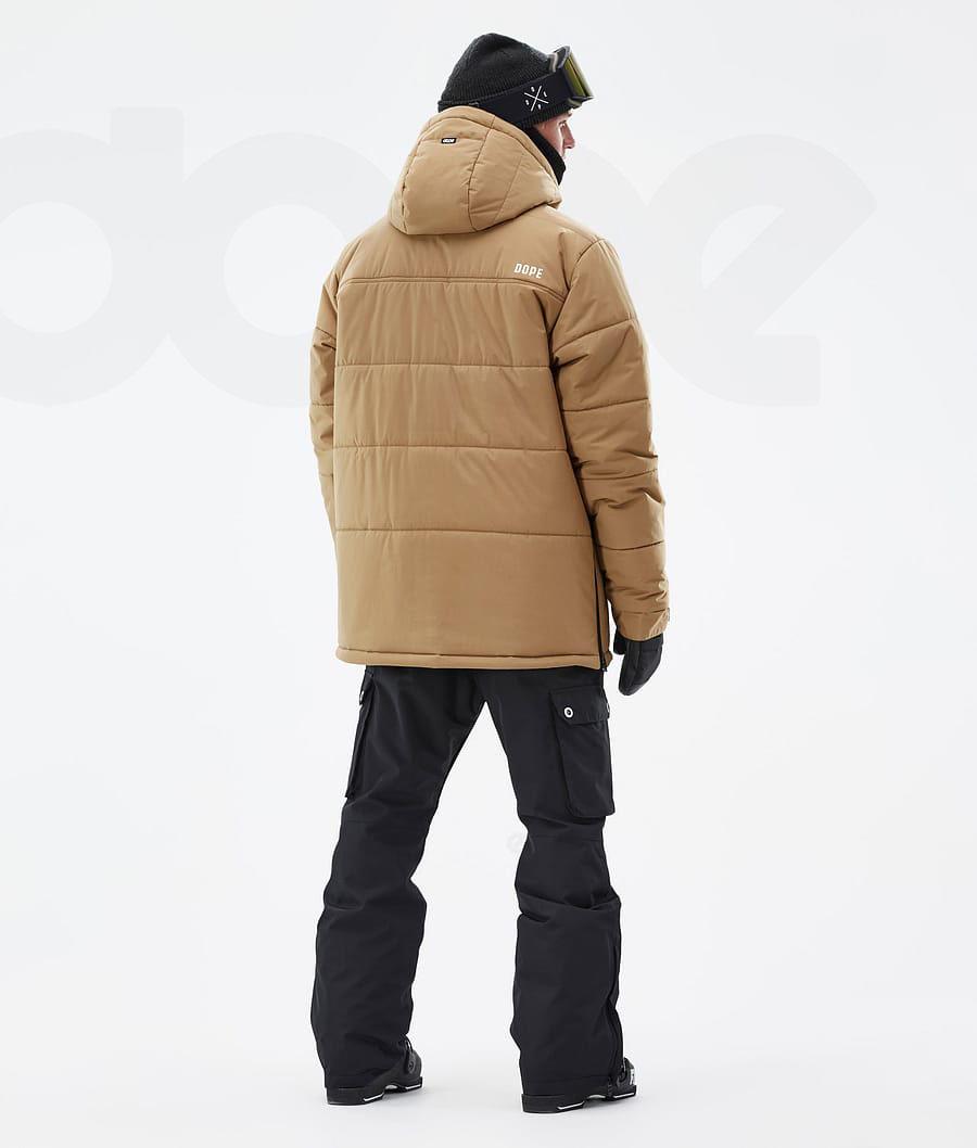 Dope Puffer Skijakker Herre Guld | DKQZ2940