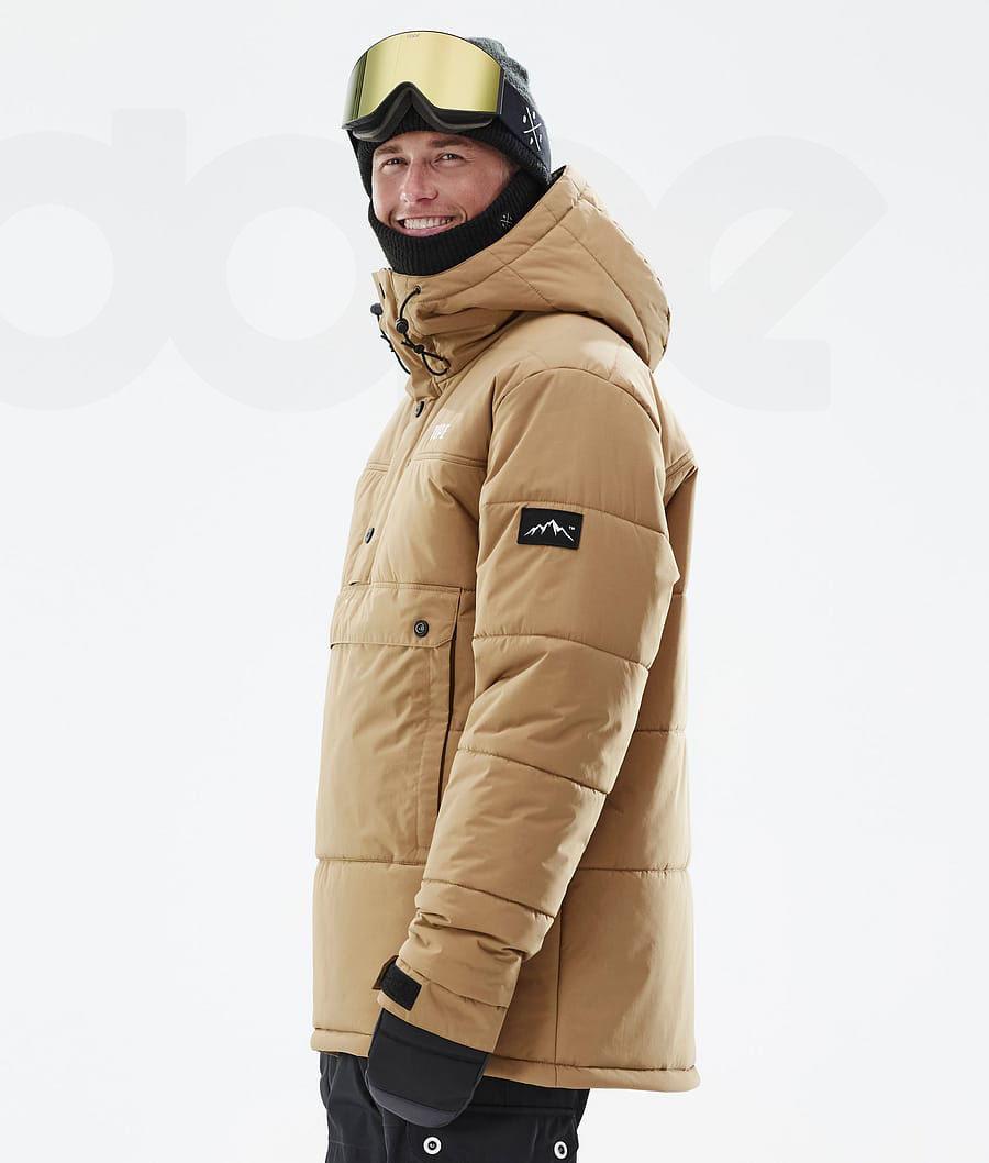 Dope Puffer Skijakker Herre Guld | DKQZ2940