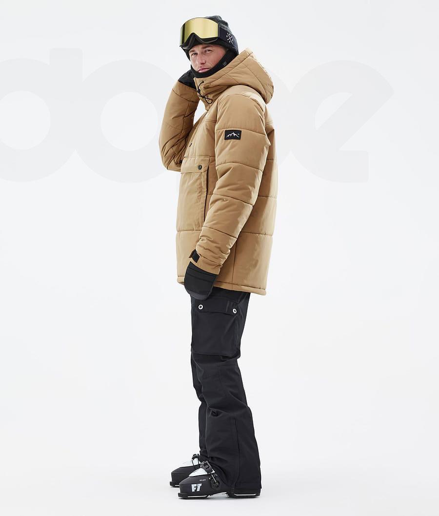 Dope Puffer Skijakker Herre Guld | DKQZ2940