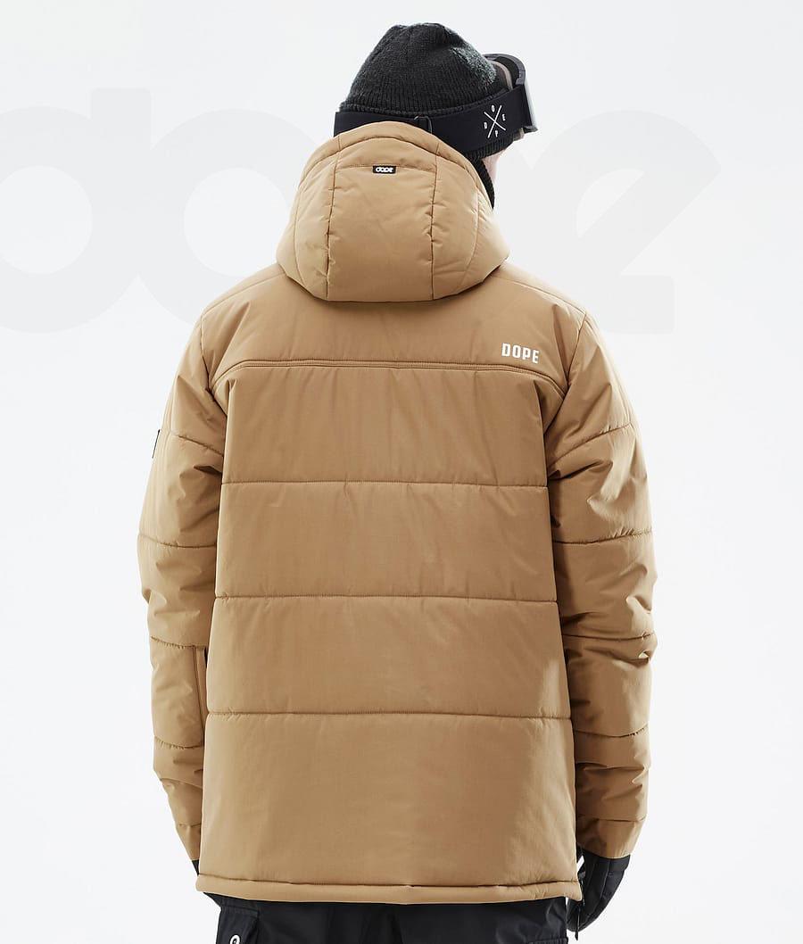 Dope Puffer Skijakker Herre Guld | DKQZ2940