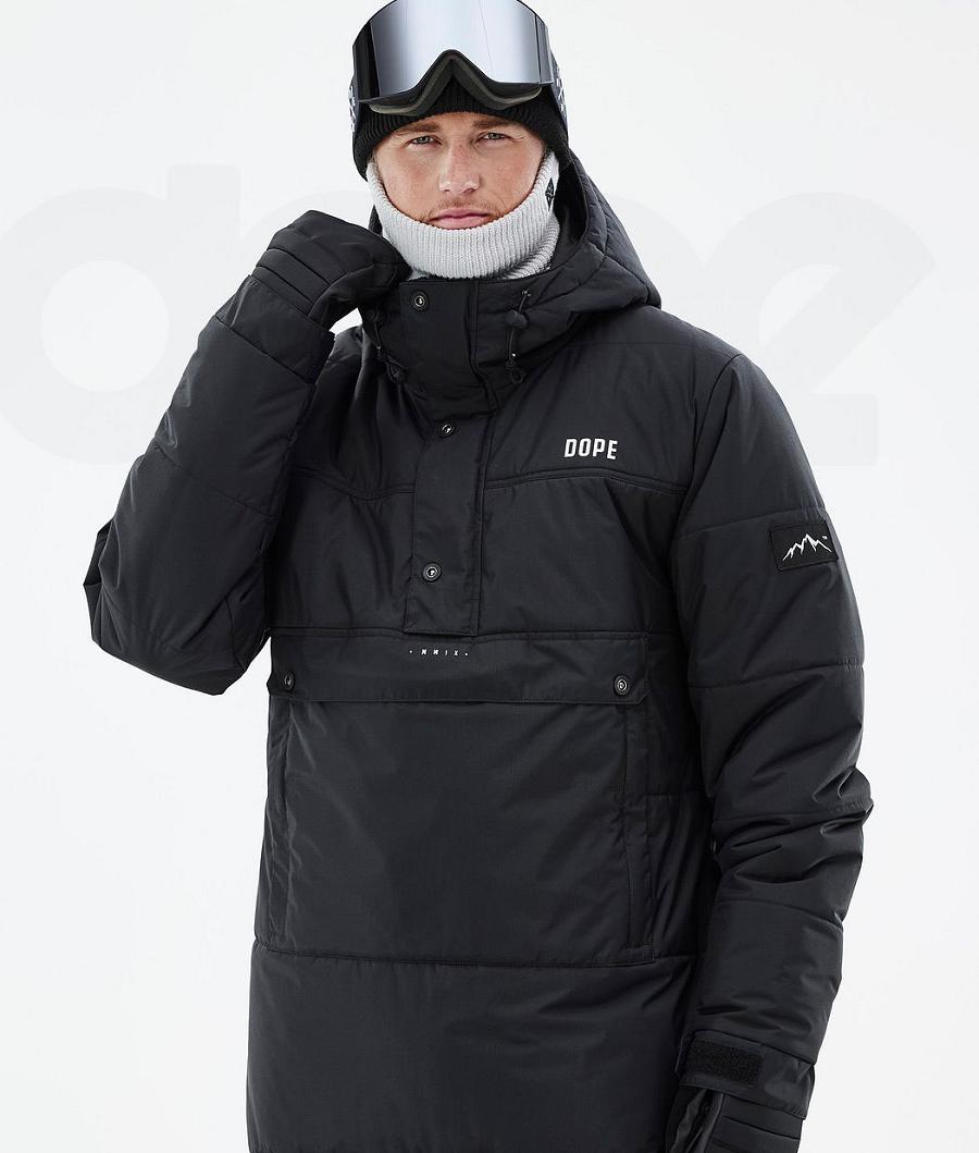 Dope Puffer Skijakker Herre Sort | DKWY2939