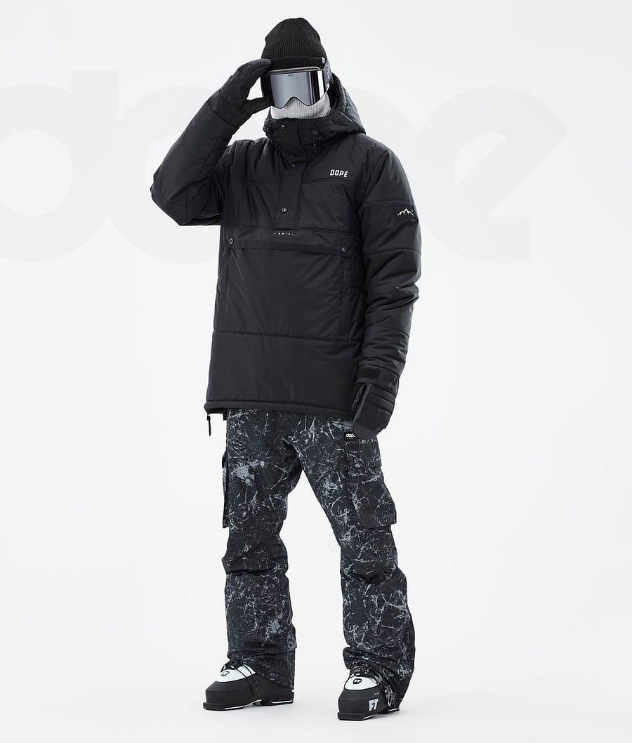 Dope Puffer Skijakker Herre Sort | DKWY2939