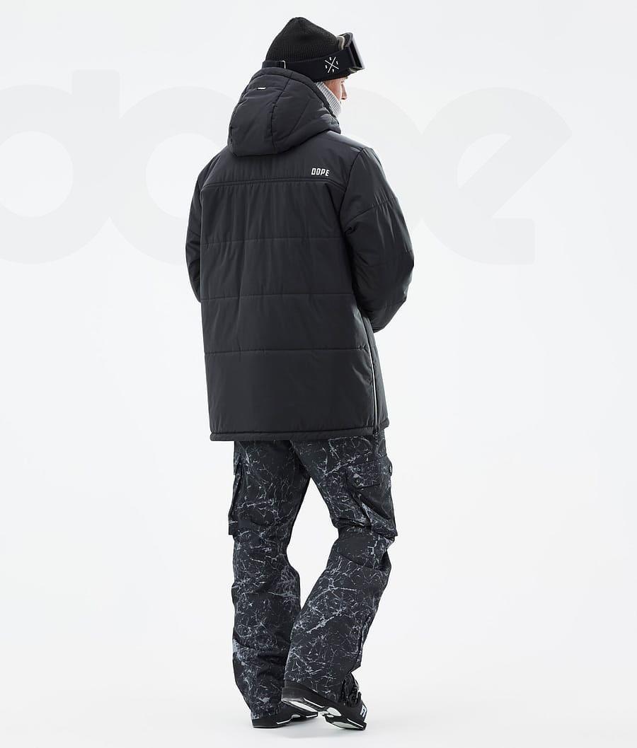 Dope Puffer Skijakker Herre Sort | DKWY2939