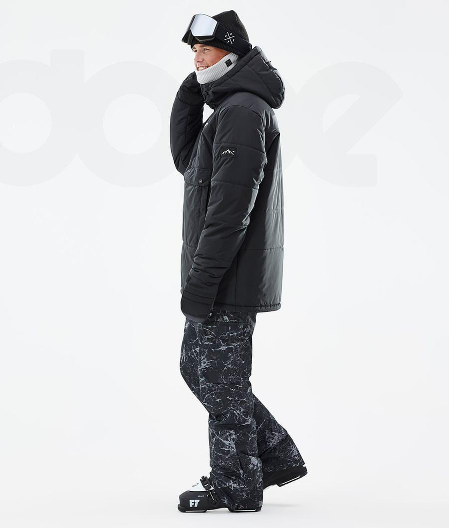 Dope Puffer Skijakker Herre Sort | DKWY2939