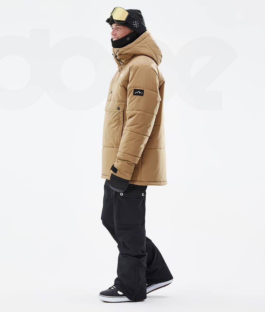 Dope Puffer Snowboardjakker Herre Guld | DKDN2812