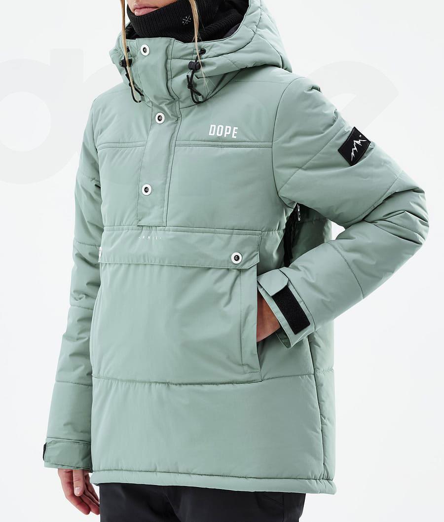 Dope Puffer W Snowboardjakker Dame Grøn | DKKI3505