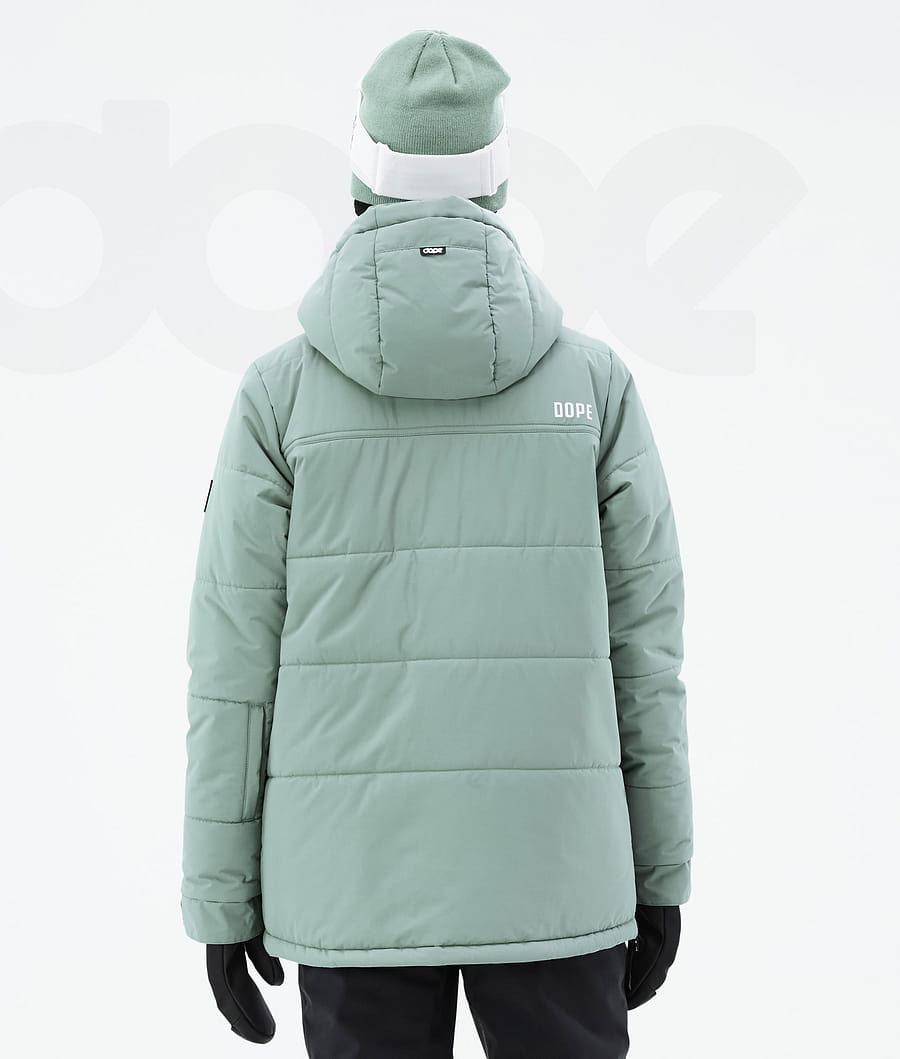 Dope Puffer W Snowboardjakker Dame Grøn | DKKI3505