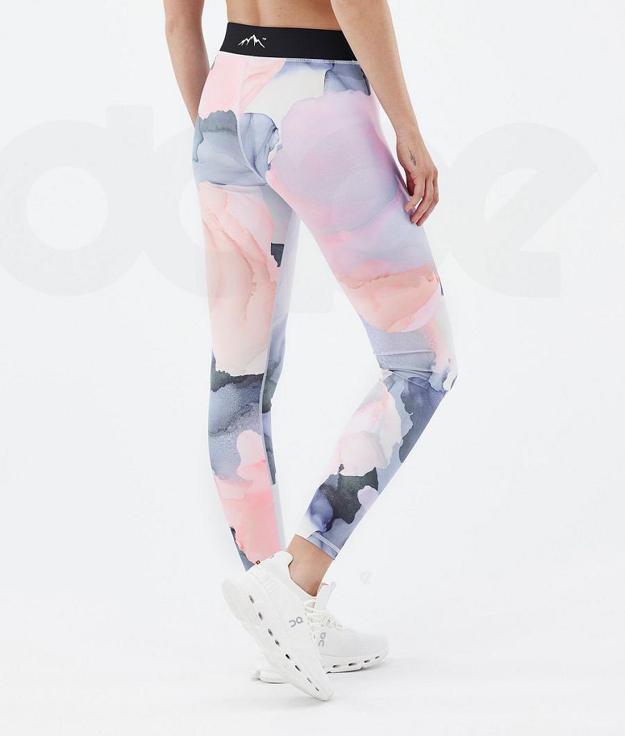 Dope Razor Blot Leggings Dame Lyserød Flerfarvede | DKHK3820